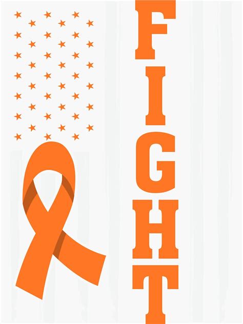 Leukemia Cancer Awareness Fight American Flag Sticker For Sale By