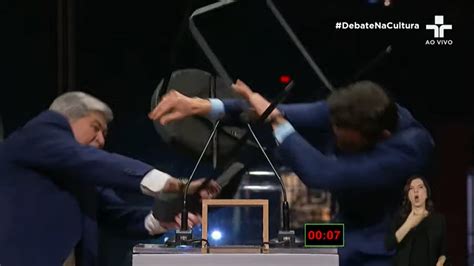 Debate Da TV Cultura Assista Ao Momento Da Cadeirada De Datena Em