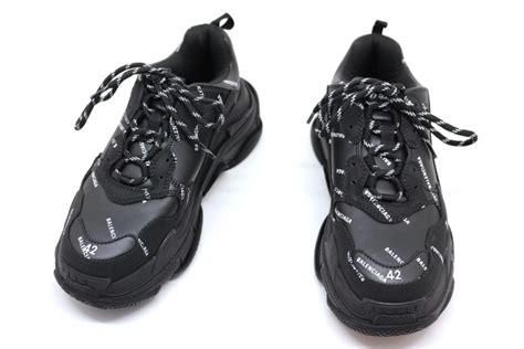 BALENCIAGA バレンシアガ トリプルS TRIPLE S スニーカー メンズ42 ブラック レザー 2148103244841