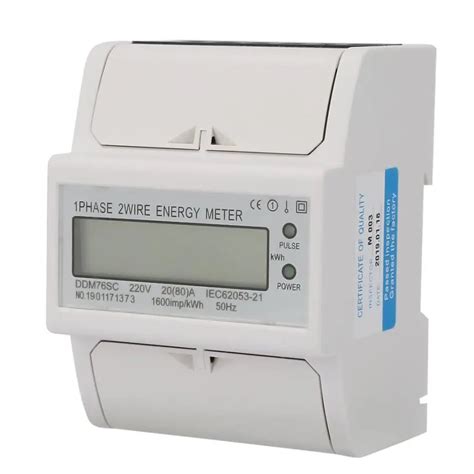 Medidor El Ctrico Monof Sico P Lcd Carril Din Consumo De Energ A