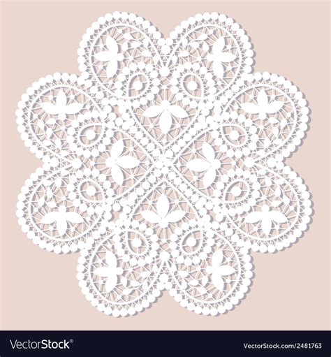 Lace doily Royalty Free Vector Image - VectorStock