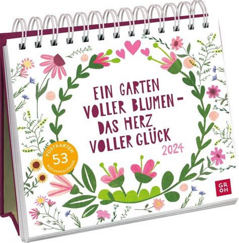 Postkartenkalender Ein Garten Voller Blumen Das Herz Voller