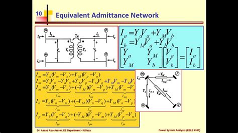 The Admittance Model And Network Calculations Youtube