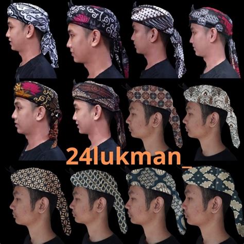 Jual Blangkon Solo Topi Batik Iket Kepala Sunda Cowok Dewasa Ukuran All