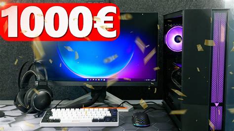 Setup Gamer Complet à 1000€ Pc Clavier Souris Tapis Casque Ecran 165hz Webcam Youtube