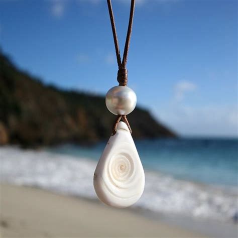 Sea Shell Drop Necklace With Enormous 15mm Cultured Fine Pearl Fine Pearls Pearls Shell Jewelry