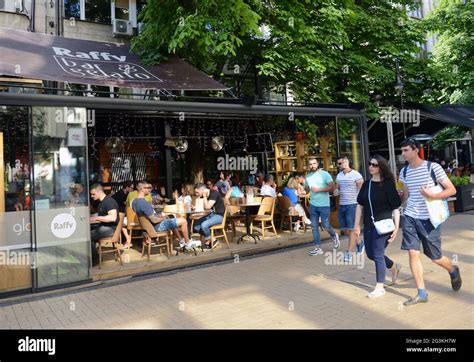 Vitosha Boulevard is a vibrant pedestrian street with many restaurants ...