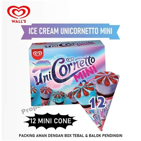 Jual Ice Cream Es Krim Cornetto Mini Unicorn Walls Shopee Indonesia