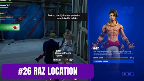 Raz Character Location 26 Fortnite Character Collection Season 6