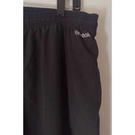 Reebok Vintage Reebok Mens Size 2xl Nylon Track Pants Black Zip Ank