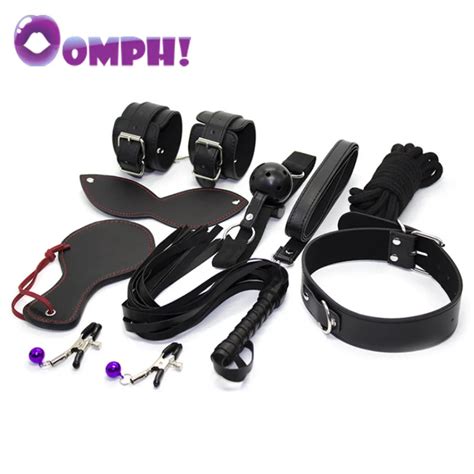 Oomph 7 Pcs Set Sexy Toys Adult Games Sex Bondage Restraint Whip Rope