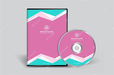 Premium Vector Clean Dvd Cover Design With Abstract Pink Shapes