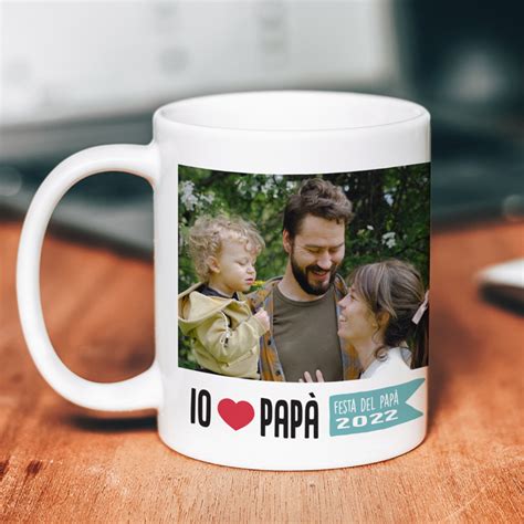 Tazza Personalizzata Io Papà con Foto e Dedica Idea Regalo per il