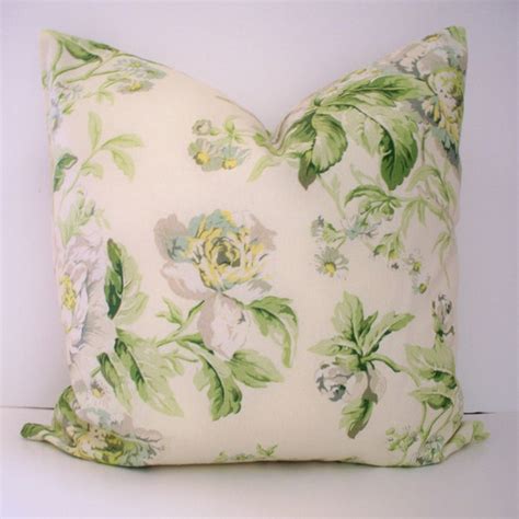 Green Floral Designer Pillow Cover Floral Pillow Cover Etsy