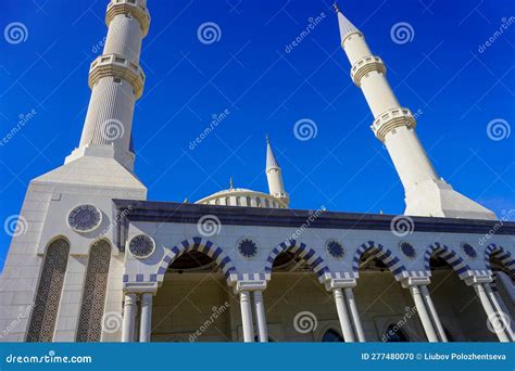 Dubai Uae March182023 Mosque In Dubai Uae View Inside And