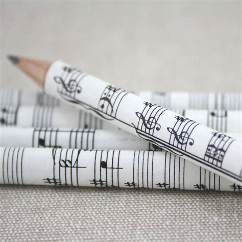 Sheet Music Pencil Set By Six0six Design