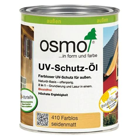 Osmo UV Schutz Öl 410 Farblos 750 ml Seidenmatt BAUHAUS