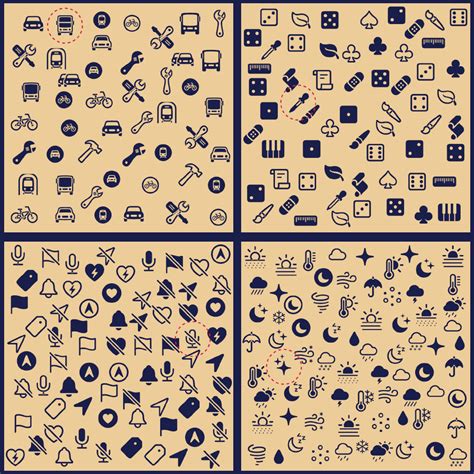 Encuentra El Icono Que No Se Repite ≫ Juego Visual