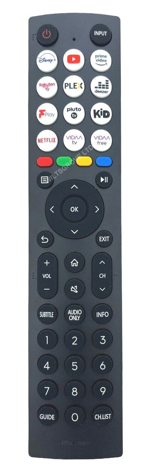 Hisense EN2N36H TV Remote Control For 43E78KQTUK 50A6KTUK 50A7KQTUK