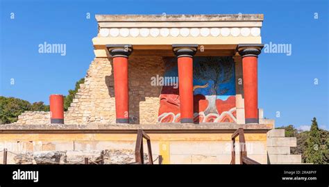 Palace Of Minos Restored North Entrance Ancient City Of Knossos