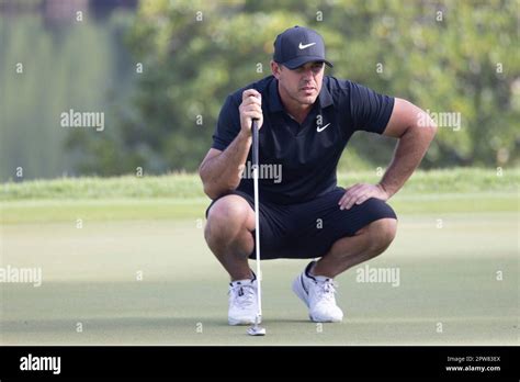 Captain Brooks Koepka Of Smash Gc Lines Up A Putt On The Fourth Green