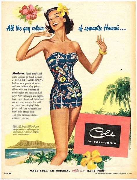 Vintage Bathing Suit Ads From The 40s And 50s Tom Lorenzo Vintage