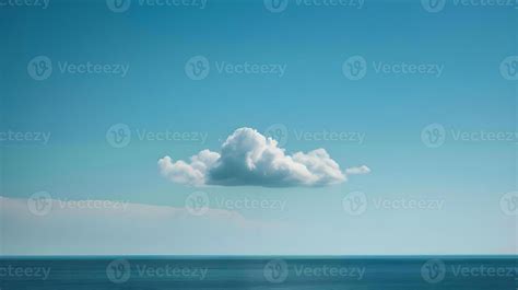 Ai Generated A Lone Cloud Floating In The Middle Of The Ocean 38924714