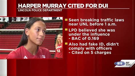 Lincoln Police Nebraska Volleyball Star Harper Murray Cited For Dui