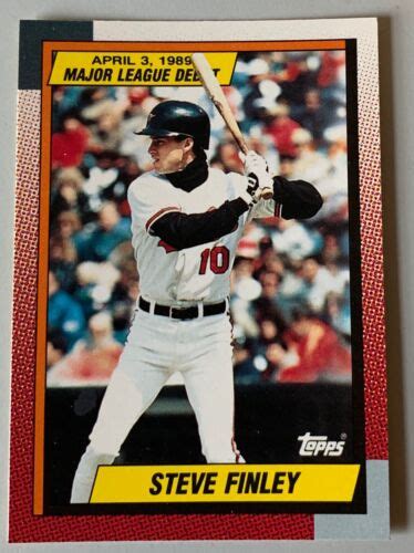 STEVE FINLEY 89 TOPPS DEBUT ROOKIE CARD EXCELLENT CONDITION EBay