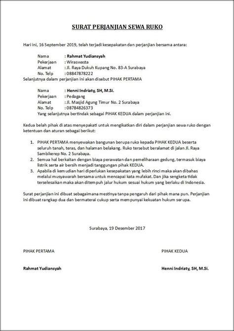 Contoh Surat Pembatalan Perjanjian Kontrak Kerja Surat Lamaran Kerja