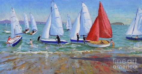 Summer Regatta Abersoch Painting By Andrew Macara Fine Art America