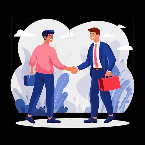 Premium Vector Modern Business Professionals Handshake Vector