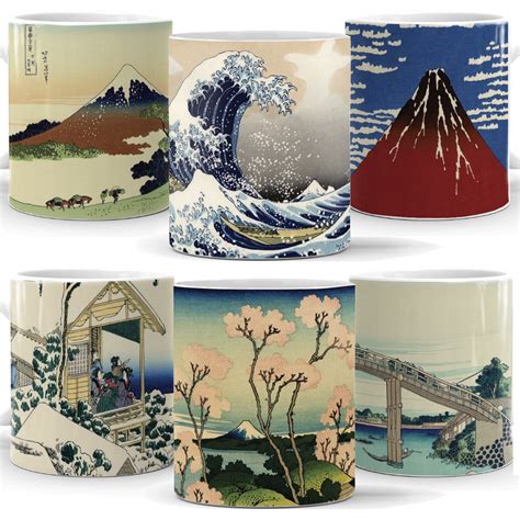 Canecas Katsushika Hokusai Arte Japonesa Grande Onda De Kanagawa Monte