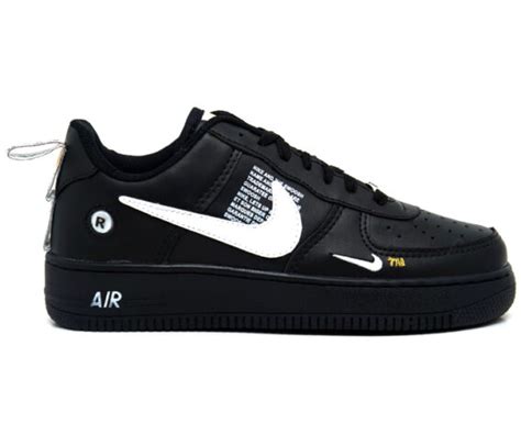 Tênis Nike Air Force 1 TM Masculino Feminino Preto Tênis LeveShoes