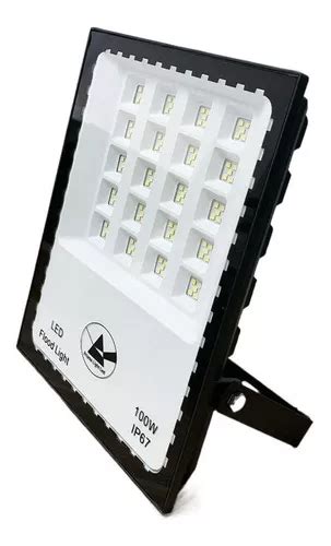 Kit De 3 Focos LED De 100 W Luz Blanca Impermeable IP66 Color Negro