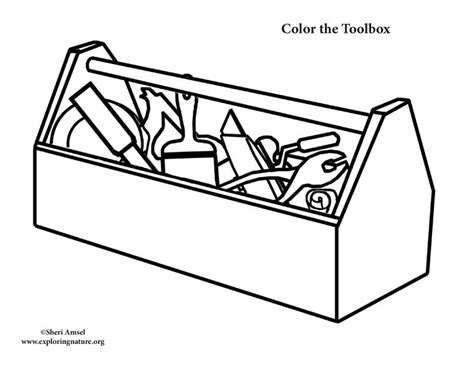 Printable Tool Box Page Coloring Pages