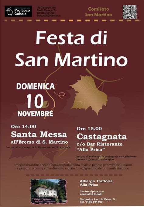 10 Novembre Festa Di San Martino Campane Di Pinzolo It