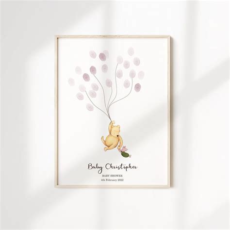 Baby Shower Fingerprint Guest Book Winnie The Pooh Baby Shower