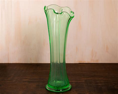 Vintage Green Swung Vase