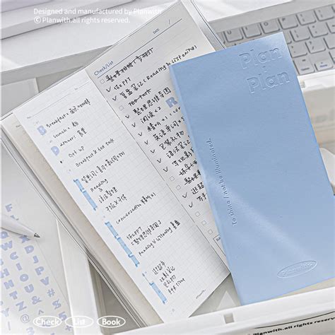 Sổ Tay Da PU Planwith Slim Ruột Planner To Do List 160 Trang Giấy