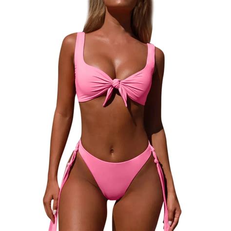 ISHOWTIENDA Women Swimsuit Bandage Bikini Set Women Push Up Brazilian