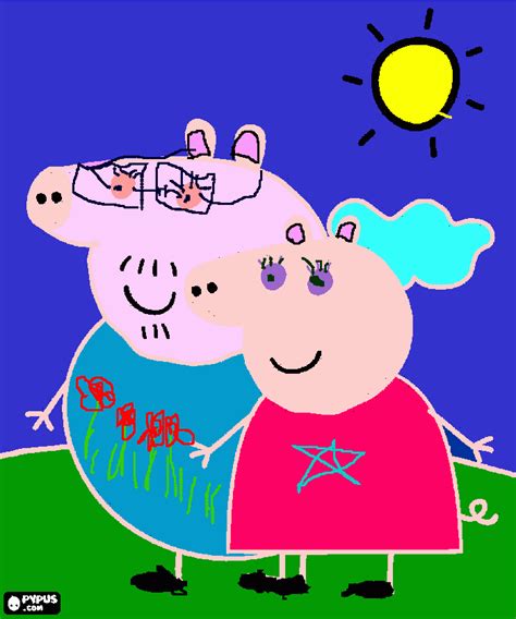 Papa Cerdito Y Para Colorear Papa Cerdito Y Para Imprimir