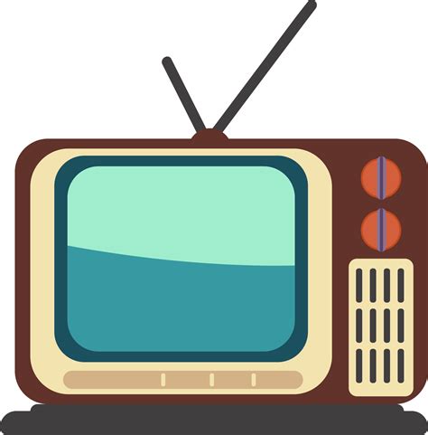 Brown Old Tv Retro Color Illustration With Antenna 19805680 Png