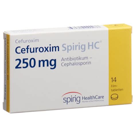 CEFUROXIME Spirig HC Filmtabl 250 Mg Blist 14 Stk Online Bestellen