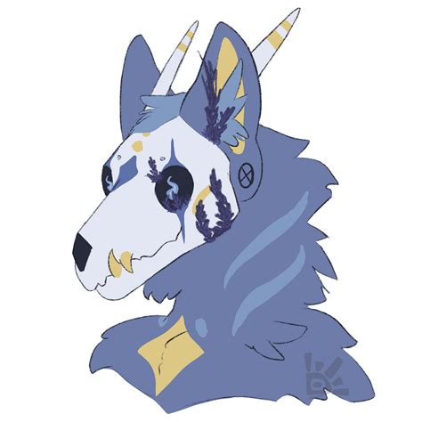 Prism Skull Dog Oc Headshot By Silverofhollow On Deviantart