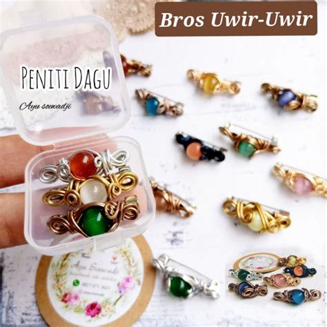 Jual Peniti Dagu Batu Bros Jilbab Simple Batu Alam Wire Shopee Indonesia