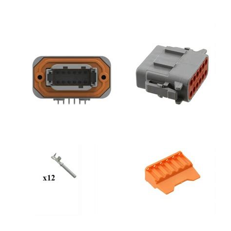 Kit Connecteur DTM13 Series Femelle 12 Voies PCB