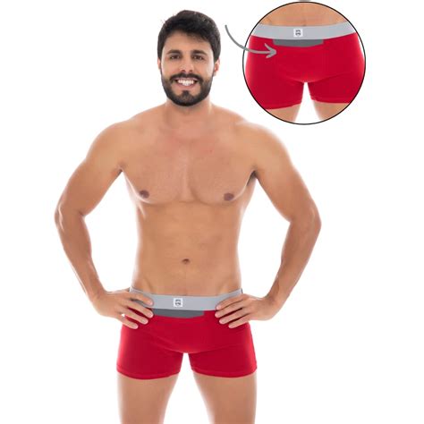 Kit 4 Cueca Boxer Box Algodão Antialérgico Adulto Masculina Bolso