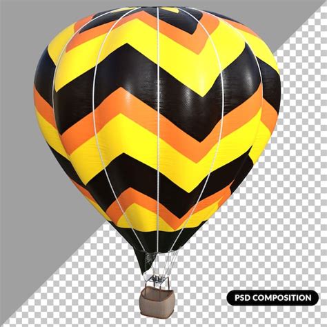 Renderização 3d isolada de balão de ar quente PSD Premium