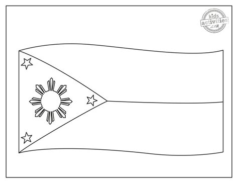 Philippine Flag Coloring Pages Pdf File Printable Sheets In